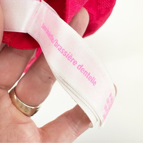 ✅ VICTORIA'S SECRET PINK RED LACE BRALETTE SIZE MEDIUM - Picture 6 of 6